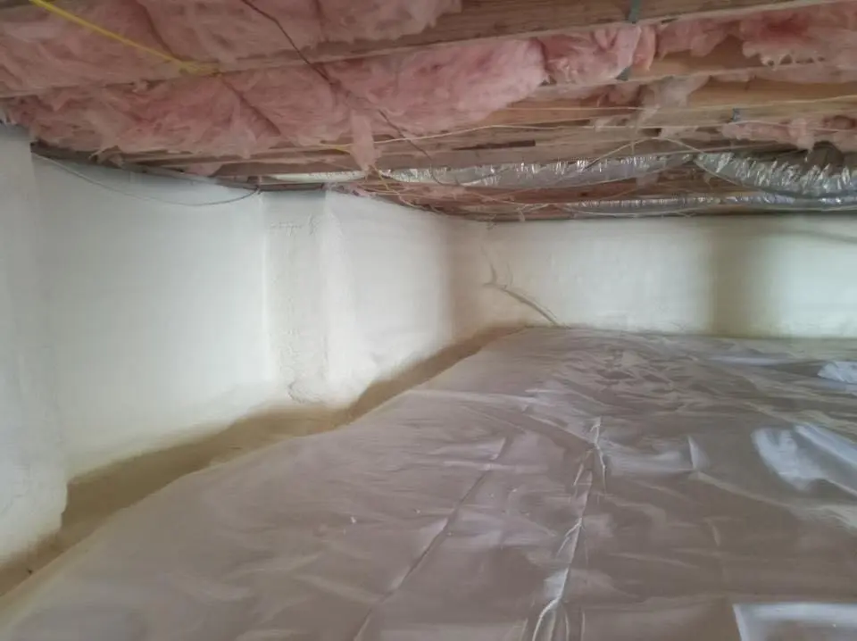 Crawl space encapsulation with closed-cell spray foam for Roof Maintenance in Devils Lake